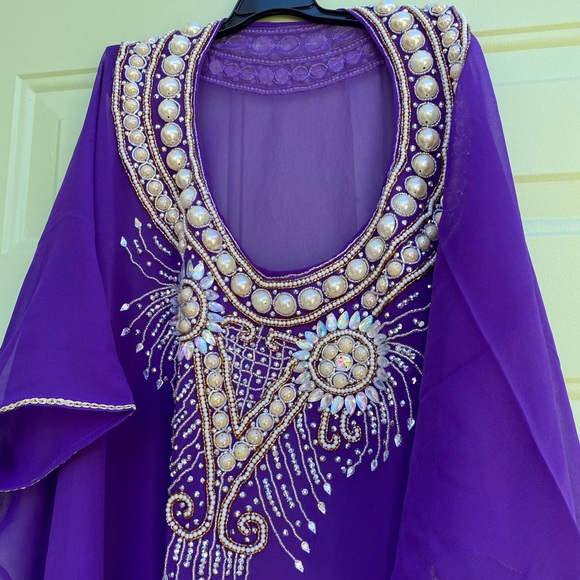 KoC Women wear Dubai Kaftan Farasha Caftan Maxi Dress Abaya Jalabiya one size - Picture 3 of 5